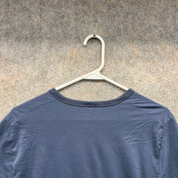 Sunrun Shirt Mens Small Navy Blue Solar Tee Short Sleeve Stretch Knit Athletic - Picture 9 of 10